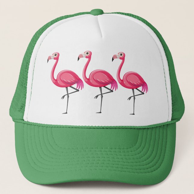 Gorra De Camionero Pájaro Flamingo Rosa-89686 (Anverso)