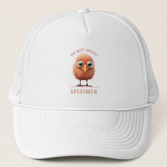 Gorra De Camionero Pájaro No soy raro, soy raro espécimen lindo graci (Anverso)