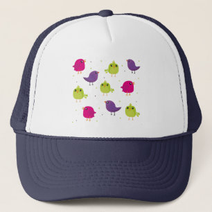 Gorra De Camionero Pájaros coloridos lindos