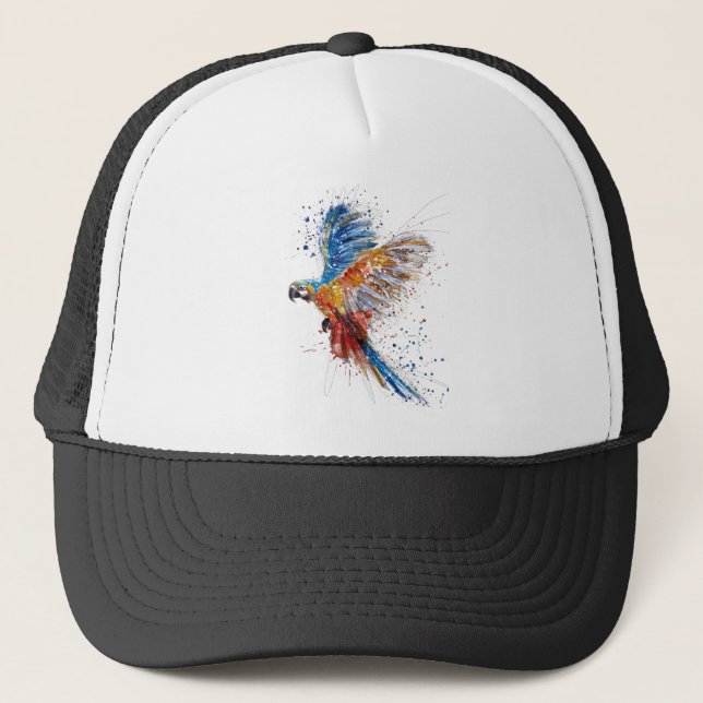 Gorra De Camionero pájaros de loro (Anverso)