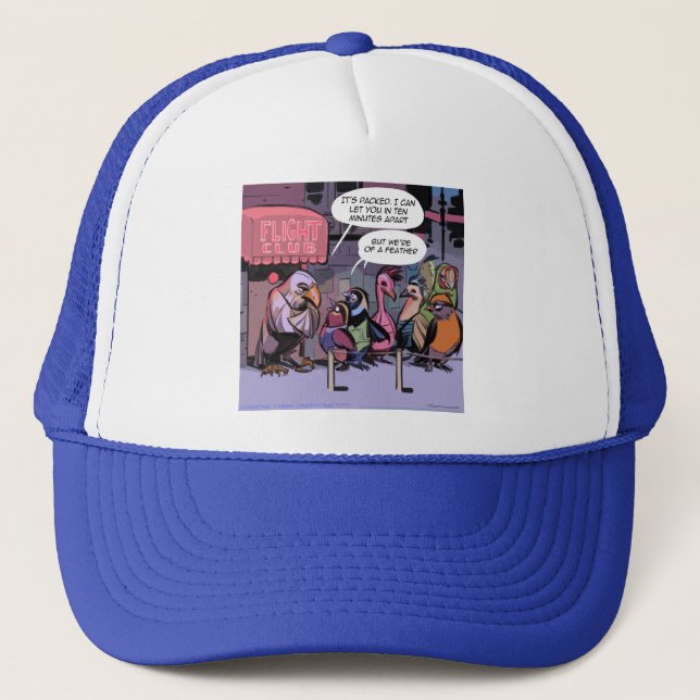 Gorra De Camionero Pájaros Divertidos De Un Misma Pluma (Anverso)