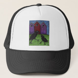 Gorra De Camionero Pájaros negros jugando