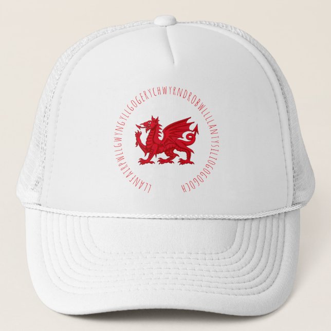 Gorra De Camionero Palabra galesa más larga (Anverso)