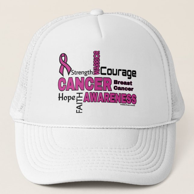 Gorra De Camionero Palabras... Cáncer de Mama (Anverso)