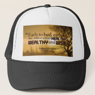 Gorra De Camionero Palabras motivacionales - Cita de Benjamin Frankli