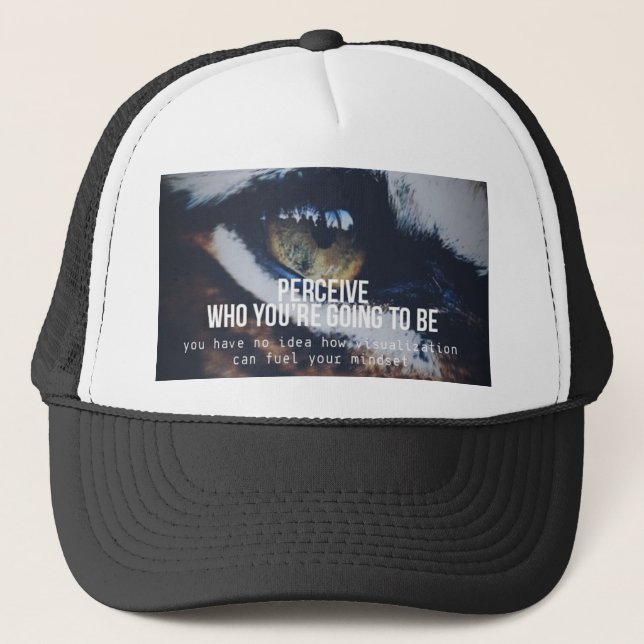 Gorra De Camionero Palabras motivacionales - Percibir y visualizar (Anverso)