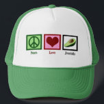 Gorra De Camionero Paladar de amor por la paz<br><div class="desc">Un signo de paz de bonito,  corazón y un regalo de aguacate. Cápsula verde para los amantes del guacamole.</div>