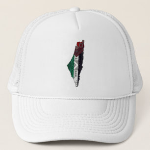 Gorra De Camionero Palestina Embroidery tatreez Mapa de la bandera de
