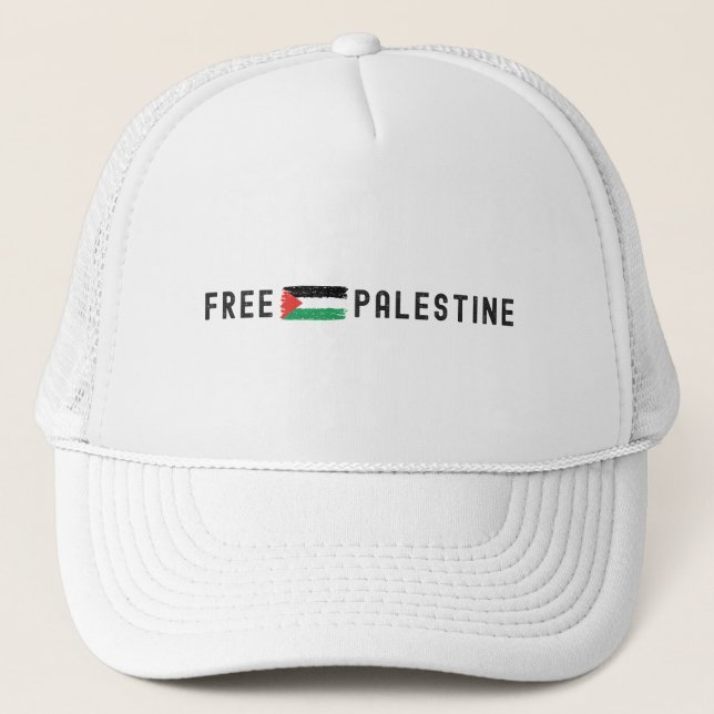 GORRA DE CAMIONERO PALESTINA LIBRE CON BANDERA (Anverso)
