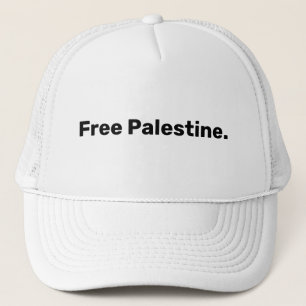 Gorra De Camionero Palestina Libre texto simple apoyando Gaza