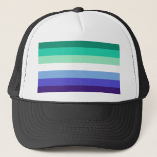 Gorra De Camionero Paleta de la bandera de hombres gays inclusiva tra