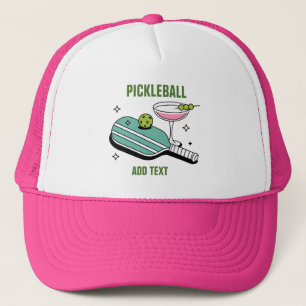 Gorra De Camionero Paleta de Pickleball y Cóctel