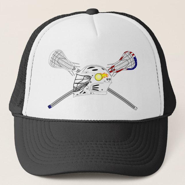 Gorra De Camionero Palillos de LaCrosse con el casco (Anverso)