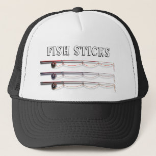 Gorra De Camionero "Palillos de pescados divertidos" con las cañas d