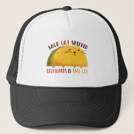 Gorra De Camionero Palindrocromo de gato de Taco