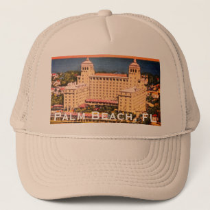 Gorra De Camionero Palm Beach, Florida - Foto de Vintage Skyline