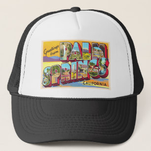 Gorra De Camionero Palm Springs California Carta grande postal