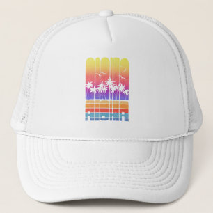 Gorra De Camionero Palm Trees Beach Tropical Vacation Aloha