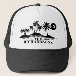 Gorra De Camionero Palm Trees Vacaciones Familiares Sencillas que Coi