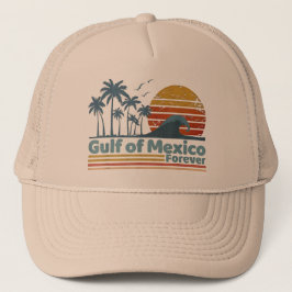 Gorra De Camionero Palmas del Golfo de México Vacaciones de verano 