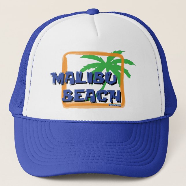 Gorra De Camionero Palmera de la playa de Malibu (Anverso)