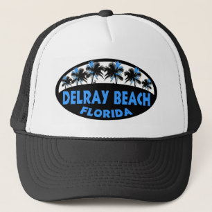 Gorra De Camionero Palmeras azules de Delray Beach Florida