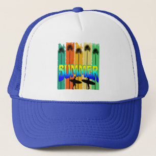 GORRA DE CAMIONERO PALMERAS ESTILO VERANO ANTIGUO