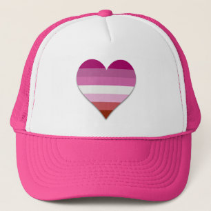 Gorra De Camionero Palo de labios de corazón de orgullo lesbiana Truc