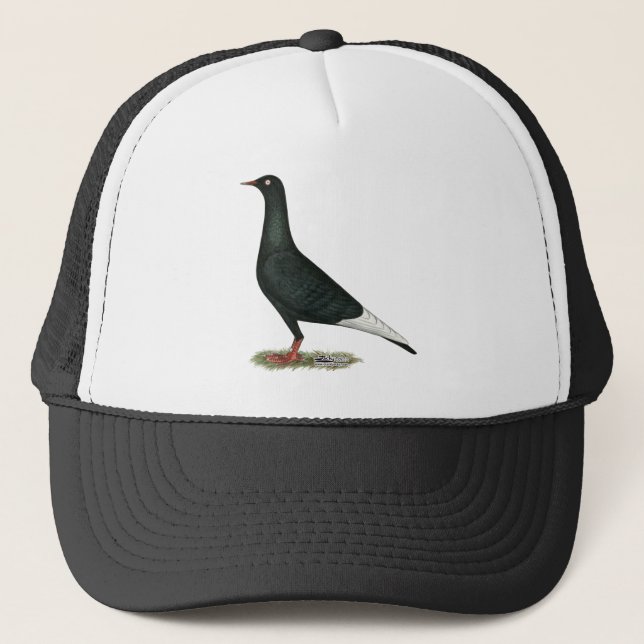 Gorra De Camionero Paloma negra voladora (Anverso)