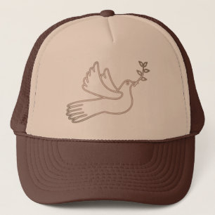 Gorra De Camionero Paloma y rama de olivo