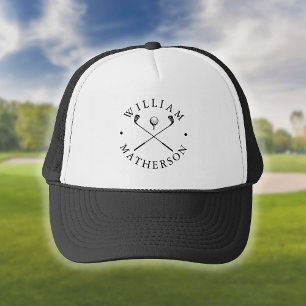 Gorra De Camionero Palos de Golf Clásicos con Nombre Personalizado Go