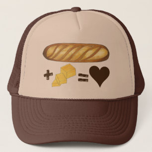 Gorra De Camionero Pan clásico de emparejamiento de comida + Mantequi