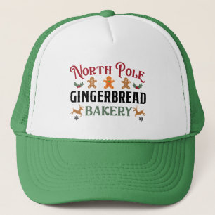 Gorra De Camionero Panadería de pan de jengibre del Polo Norte