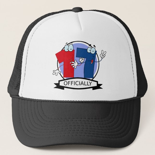 Gorra De Camionero Pancarta oficial de cumpleaños 17 (Anverso)