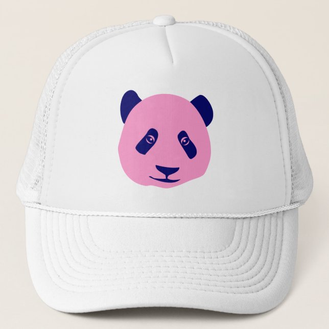 Gorra De Camionero Panda - Azul rosa y oscuro (Anverso)