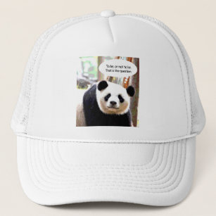 Gorra De Camionero Panda Bear Shakespeare Cita Elegante Moderno