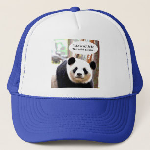 Gorra De Camionero Panda Bear Shakespeare Cita Elegante Moderno