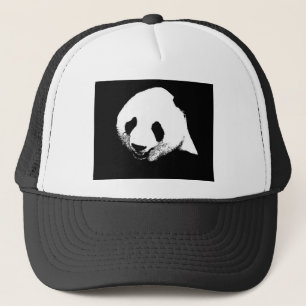 Gorra De Camionero Panda blanco y negro