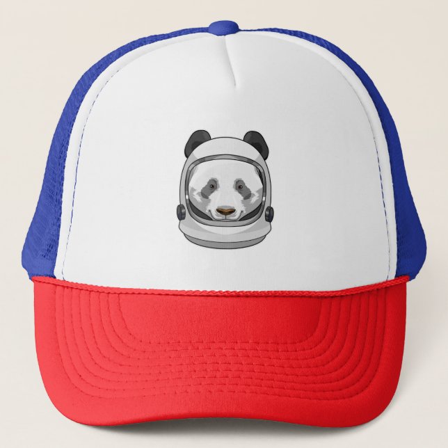 Gorra De Camionero Panda como astronauta con casco (Anverso)