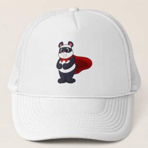 Gorra De Camionero Panda como héroe con máscara y Cabo