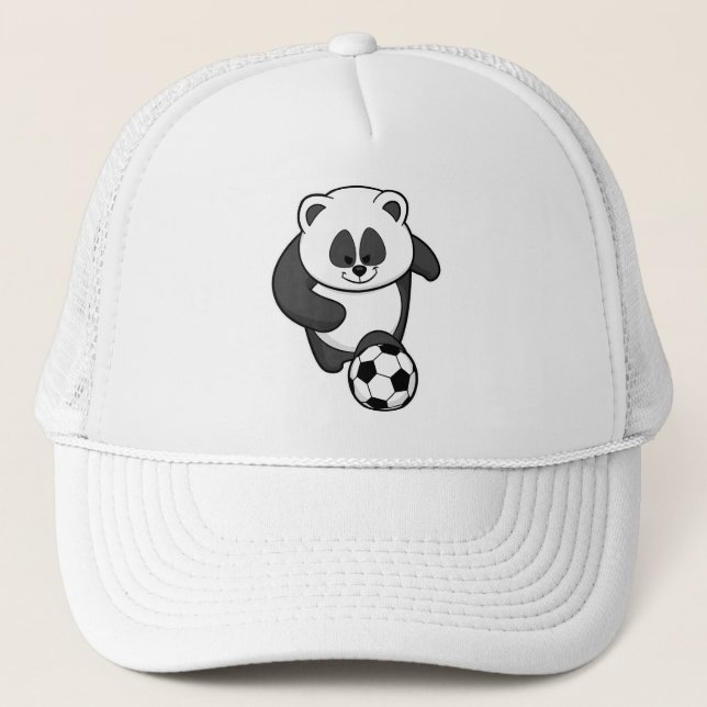 Gorra De Camionero Panda como jugador de fútbol en el fútbol (Anverso)