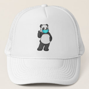 Gorra De Camionero Panda con máscara facial