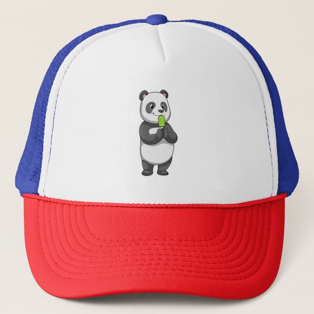 Gorra De Camionero Panda con Popsicle (Anverso)