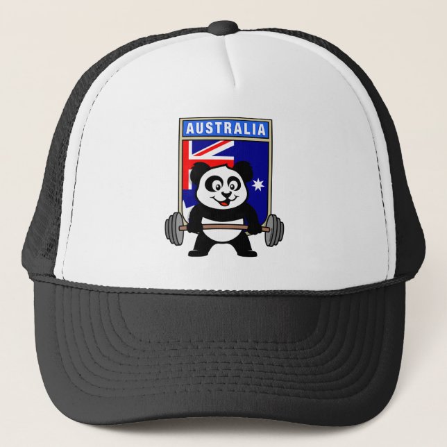 Gorra De Camionero Panda de elevación de pesas de Australia (Anverso)