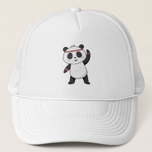 Gorra De Camionero Panda en Fitness con la cabeza (Anverso)