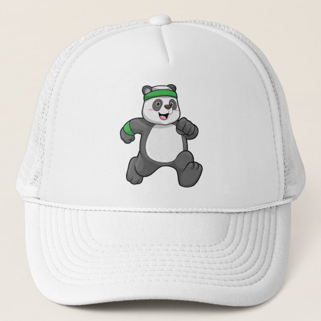 Gorra De Camionero Panda en Jogging with Headband (Anverso)