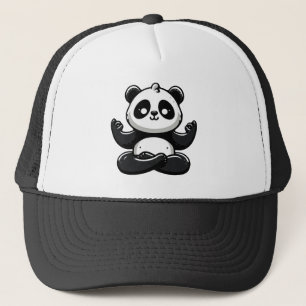 Gorra De Camionero Panda meditante Zen - Pose de meditación animal