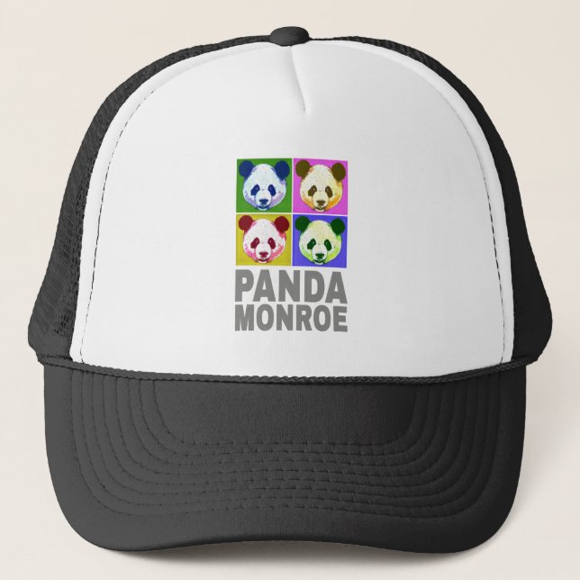 Gorra De Camionero Panda Monroe Bear retrato de arte pop (Anverso)