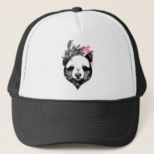 Gorra De Camionero Panda Oso Naturaleza animal salvaje Ilustracion ar