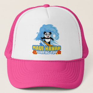 Gorra De Camionero Panda que practica surf de Maui